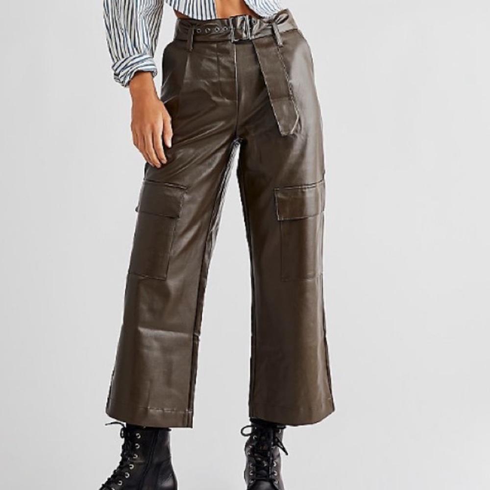 Free People Wide Leg Vegan Leather